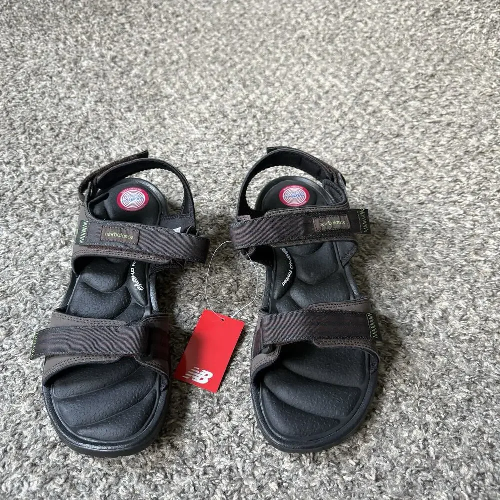 New Balance Sandals Mens Size 13 Brown Plush2o Memory Foam Water Resistant NEW